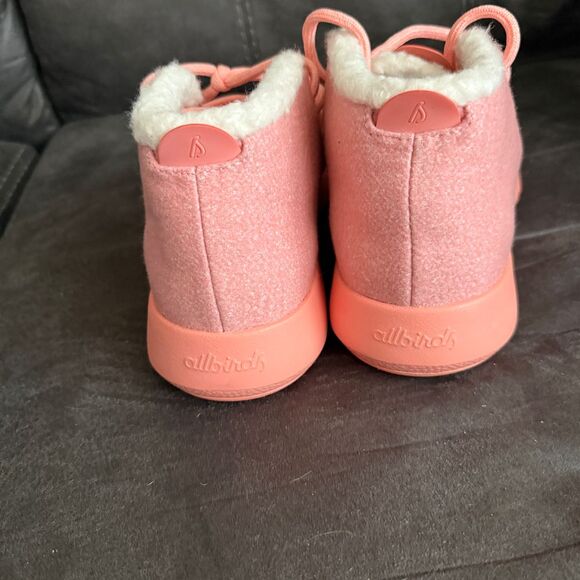Allbirds Wool Runner Mio Cozy Sherpa Lined Sneakers Coral Pink Men's Shoes US 10 - Picture 4 of 7